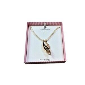 House of Harlow 1960 Gold Seashell Necklace - Rope - Beach - Coastal New in Box